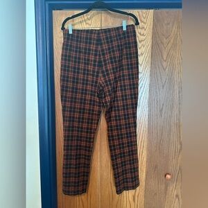 Plaid Women’s Pants - Black and Orange